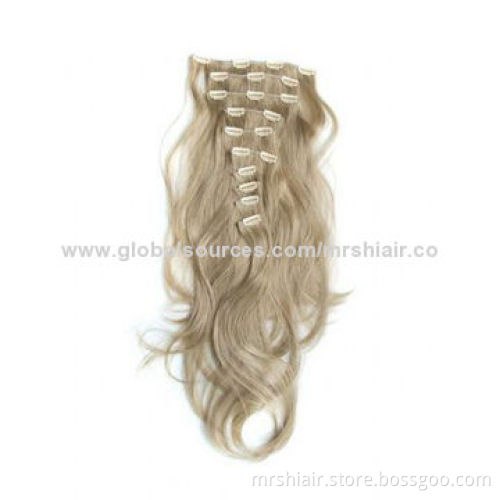 26-Inch Best Quality Brazilian Water Wave Virgin Clip-in Hair